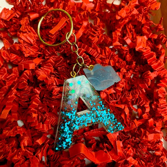 Alphabet / Initial Keychain with Charm